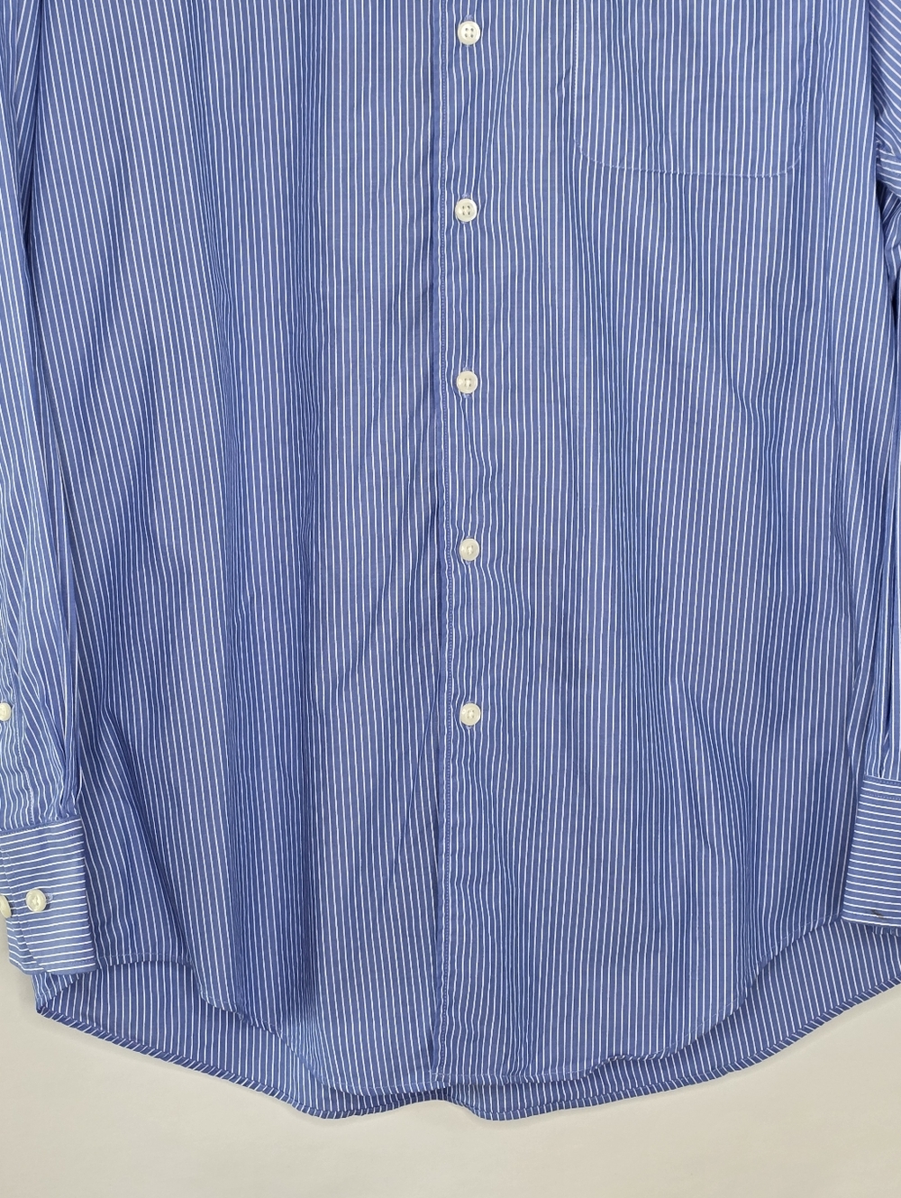 Nautica 100% Cotton Striped Shirt Size 16 34/35 Long Sleeve Button Down Career - Picture 3 of 10